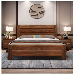 Cama Moderna de Madera de Teca Sólida, Tamaño Queen/King, Cama de Tamaño Personalizado con Amplio Espacio de Almacenamiento, para Dormitorio, Cama Sólida - Product Image 6