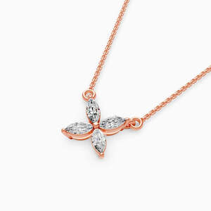 JEWELLERY PLANET - Colgante de Diamantes con Forma de Flor en Racimo para Mujer, Diamante Cultivado en Laboratorio de 0.39 Ct, Oro de 18K y Acero Inoxidable - Product Image 5