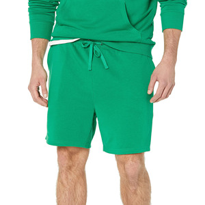 Shorts de sport pour hommes en coton et polyester, modèles personnalisés, taille élastique, couleur unie - Product Image 1