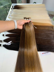 Extensions de cheveux vietnamiens en vrac de 100 grammes, naturelles, lisses, vierges, toutes longueurs, super double trame - Product Image 3