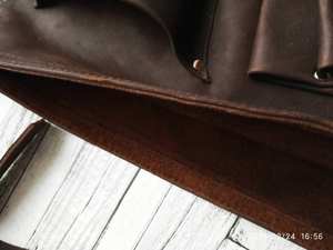 Étui en cuir pour ciseaux de barbier professionnels, en cuir de vachette, anti-odeur, confortable, décontracté, durable, outil de salon - Product Image 3