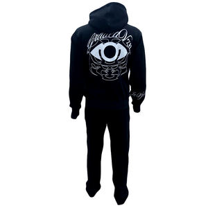 Ensemble de survêtement pour homme en coton 100% léger, respirant, coupe classique, couleur unie, sportswear, hiver - Product Image 5