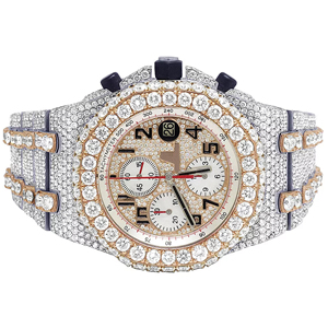 Montre à quartz pour homme en acier inoxydable, style Hip Hop, sertie de moissanite et de diamants VVS, avec lunette premium, bracelet de 20 mm et verre traité, tendance - Product Image 1