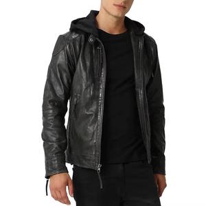 Veste de baseball en cuir véritable noir de qualité supérieure, écologique, streetwear, pour hommes, avec patchs en chenille tendance - Product Image 4