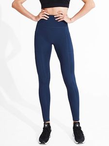 Custom High Waisted Sports Workout Yoga Pants Leggings for Women Soft Polyester Gym Fitness Leggings With Pocket - Product Image 2