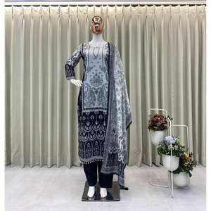 Conjuntos de diseñador para mujer Trending Top-Bottom y Dupatta Elegant Fashion Wear - Product Image 2