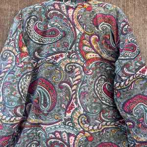 <b>Women's</b> Unisex Floral Print Velvet Bomber <b>Jacket</b> Drawstring Closure Full-Length Three-Quarter Sleeves 100% Cotton Quick-Dry - Product Image 3