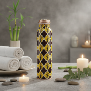 Juego de Termo de Cobre con Diseño Oriental Moderno, 3 Piezas, Botella y Tazas Ecológicas para Uso en la Cocina, de la India - Product Image 4