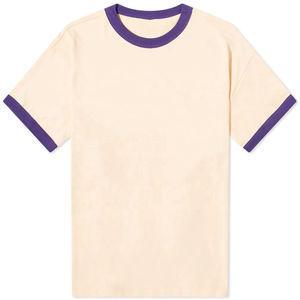 T-shirts Ringer Homme Grammage Lourd 100% Coton Streetwear Vierge Personnalisable Logo Golf Motif Uni - Product Image 1