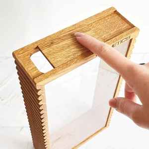 Wooden <b>Tea</b> Storage <b>Box</b> with Transparent Lid Compartments Organizer for Bigelow <b>Tea</b> Bags Kitchen Countertop Elegant Display - Product Image 2