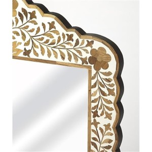 Handcrafted Teak Wood <b>Mirror</b> Frame with Brass Inlay - Luxury Wholesale - Product Image 3