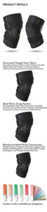 Protective Breathable Adjustable Knee Pads for Football Volleyball Basketball Gym Fitness Spandex <b>Nylon</b> Compression - Product Image 4