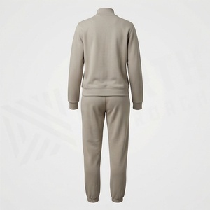 Women's 2 Piece Knitted <b>Tracksuit</b> Set Full Sleeve Solid Color Stand Collar Sweatshirt and Jogger Pants Casual All Seasons Wear - Product Image 2