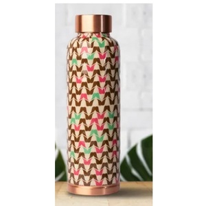 Classic Style Enamel Finishing Decoration Water <b>Bottle</b> Flower Designing <b>Drinking</b> <b>Copper</b> <b>Bottle</b> At Inexpensive Price - Product Image 2