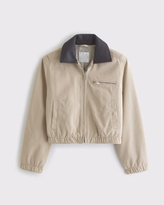 Veste Courte en Twill de Coton de Haute Qualité pour Femme, Nouvelle, Simple et Polyvalente, à Revers, Manches Longues, Respirante - Product Image 2