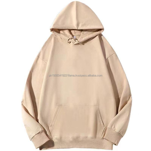 เสื้อฮู้ดพิมพ์ลายพัฟสำหรับผู้ชายผ้าฝ้าย100% หนาผ้าเทอร์รี่สไตล์หรูหราแขนโอเวอร์ไซส์ออกแบบโลโก้ได้ตามต้องการ - Product Image 1