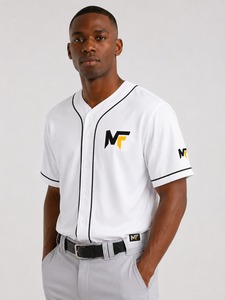Maillots de baseball tendance à prix abordable, de qualité supérieure, séchage rapide, unisexe, col en V, personnalisables - Product Image 4