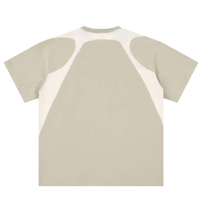 Lulu Wholesale Custom Vintage Two Tone Silk Screen Printed Front Baggy Men's Oversize Short Sleeve Eco-Friendly <b>T</b>-Shirt 100% - Product Image 4