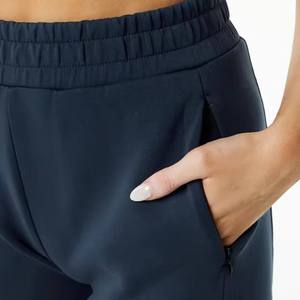 Pantalones Cortos Deportivos Casuales de Algodón para Mujer, de Cintura Alta, con Cordón, para Verano, Estilo Jersey, para Entrenamiento Atlético - Product Image 4