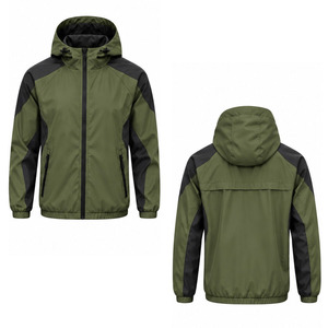 Windbreaker <b>Jacket</b> for <b>Men</b> <b>Lightweight</b> Outdoor Running Water Resistant Full Zip Hooded Sportswear Bulk Order Custom Manufacturer - Product Image 4