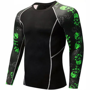 Camiseta de Compresión de Manga Larga Anti-UV para Hombre, de Secado Rápido, Transpirable, para Deportes, Capa Base de Poliéster/Nailon - Product Image 6