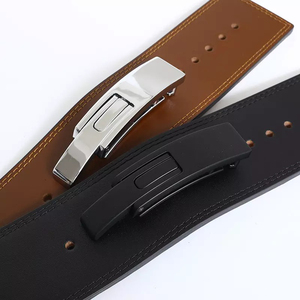 Vibe Sewn Leather <b>Weight</b> Lifting <b>Belt</b> Adjustable Waist Support for Strength <b>Training</b> Unisex Buckle Closure Athletes Fitness - Product Image 5