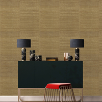 Papier peint vinyle PVC de luxe gaufré couleur or bronze argent pour chambre VIP d'hôtel, ignifuge et anti-fumée, usage domestique et industriel
