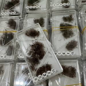 Extensiones de Pestañas Postizas Hechas a Mano con Pelo Sintético Negro Mate Natural, Pestañas de Volumen 3D-8D con Curvatura CC/DD/M/L de Alta Calidad - Product Image 1