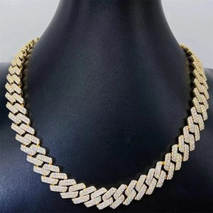Best Selling <b>Diamond</b> <b>Chain</b> Necklace for <b>Men</b> Hip Hop Style Gold Plated Cubic Zirconia <b>Chain</b> Jewelry Available Affordable Price - Product Image 2