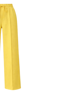 Custom Yellow Wide Leg Pants Women Casual High Waist <b>Drawstring</b> <b>Trouser</b> Loose Fit Straight Pants Comfortable Lounge Wear Fashion - Product Image 2