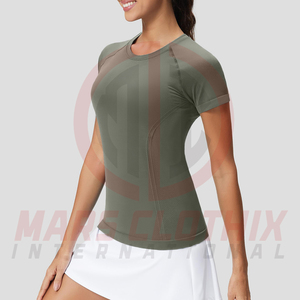 2026 New Design Blank Plain Street Wear Women Gym T <b>Shirt</b> Women Printed Casual Wear T <b>Shirt</b> In Solid Color - Product Image 4