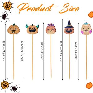 100 pezzi da Cocktail di zucca di bambù da 5 pollici scelte di cibo per festa del ringraziamento di Halloween - Product Image 2