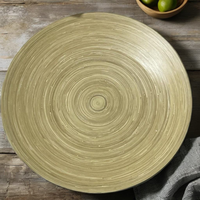 Assiette à fruits personnalisable en bambou biodégradable, faite à la main, écologique et naturelle, prix d'usine pour grossistes, idéale pour la cuisine et les restaurants