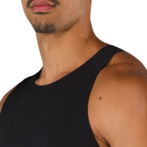 Débardeur de sport noir pour homme en mesh respirant léger, idéal pour la gym et l'entraînement, sans manches, vêtement de fitness athlétique - Product Image 3