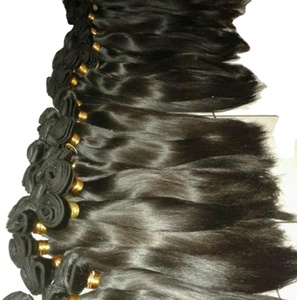 Cheveux humains bruts naturels indiens 100 % non traités, provenant d'un seul donneur, cuticules alignées, avec différentes textures, tailles et couleurs. - Product Image 1