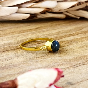 Buyer Favorite Boho Labradorite <b>Ring</b> <b>Dainty</b> Brass <b>Ring</b> for Women 18k Gold Plated Minimalist Tribal Jewelry for Wholesale/OEM/ODM - Product Image 5