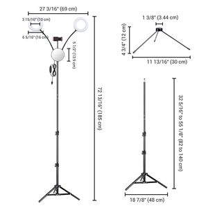 ไฟวงแหวนคู่ RGB ขนาด 7 นิ้ว สำหรับอุปกรณ์ถ่ายทอดสด - Product Image 4