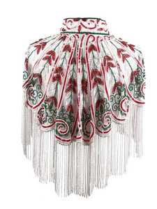 Elegante Capa de Poliéster con Lentejuelas, Flecos con Cuentas, Cuello Bordado, Chaqueta para Mujer Adulta, Chandni Export ODM Uttar - Product Image 6