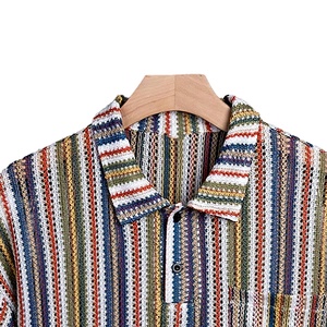 Tricots d'été à manches courtes pour hommes en gros d'usine pour polo Logo personnalisé ODM 100% coton motif solide - Product Image 3