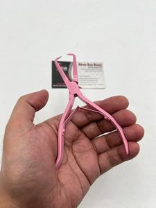 Ensemble de kit d'outils d'extension de cheveux en acier inoxydable de qualité chirurgicale ensemble de pinces d'applicateur et de retrait de microbilles rose bébé vente en gros - Product Image 5