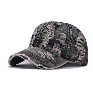Gorra de Béisbol de Mezclilla Desgastada con Agujeros Grandes para Hombre y Mujer, Nueva Llegada 2025 - Product Image 1