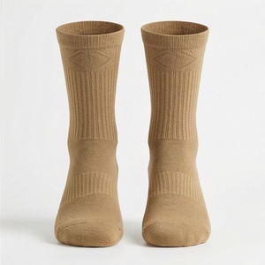 Crew <b>Socks</b> Solid Color Cotton Bamboo Fiber Breathable Knitted Regular Style Adult Spring Casual Daily Life Use - Product Image 1