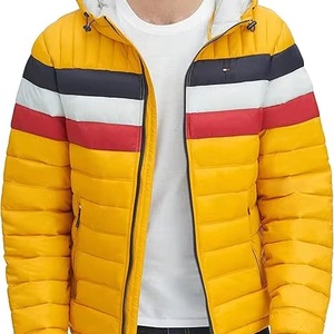 Hot Selling Hooded Men Puffer <b>Jacket</b> Casual Wear New Design Adults Sizes Breathable Eco-Friendly Reversible Wholesale Custom - Product Image 1