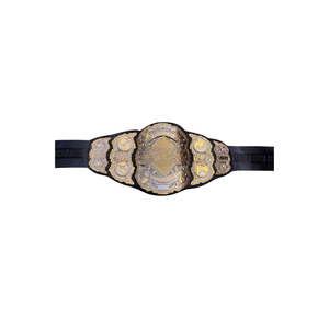 Cinturón de Campeón Mundial de Lucha Libre, Diseño Dorado y Negro, Cinturón de Título Personalizable en Cuero, Artículo de Colección Premium, Campeón Deportivo - Product Image 1