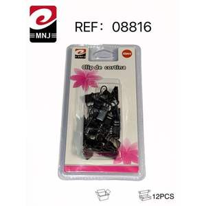 Clip Moderno de Plástico Negro para Cortinas, Accesorio para Rieles y Soportes de Cortinas - Product Image 2