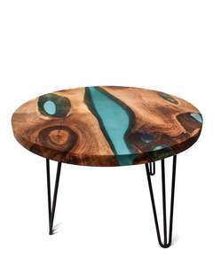 Estante de Pared de Madera de Alta Calidad, Escritorio de Resina de Madera, Resina Epoxi Incolora, Mesa para Sala de Estar, Decoración para la Superficie de la Mesa - Product Image 5