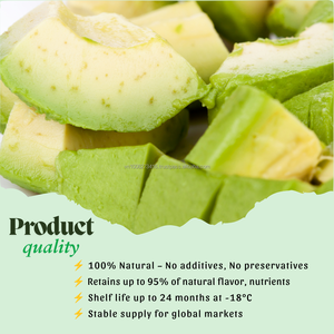 Bloques de aguacate congelados IQF para batidos y servicios de catering, envasados al vacío en paquetes de 1 kg - Product Image 2