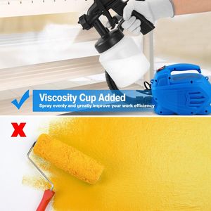 Pistolet pulvérisateur HVLP 650W 800ML/Min avec 3 modes de pulvérisation et pistolet à moteur pour apprêt à l'huile et à l'eau - Product Image 5