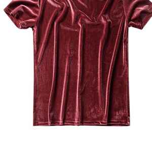 Professional Manufacture OEM Service New Design Women Velvet Eco Friendly Quick Dry Breathable T Shirts - Product Image 4