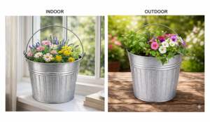 Cubo de metal galvanizado de 14 cuartos de galón - Product Image 3